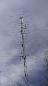 4 High Stack of 2X Arrays Triband Yagi Antennas